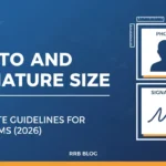 rrb photo and signature size